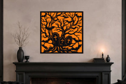 Haunted Graveyard Tree SVG