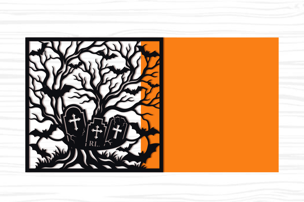 Haunted Graveyard Tree SVG