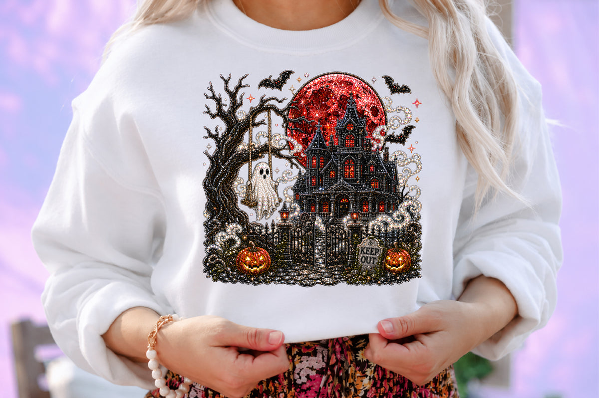 Haunted Halloween House PNG