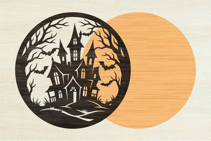 Haunted House Laser Cut SVG