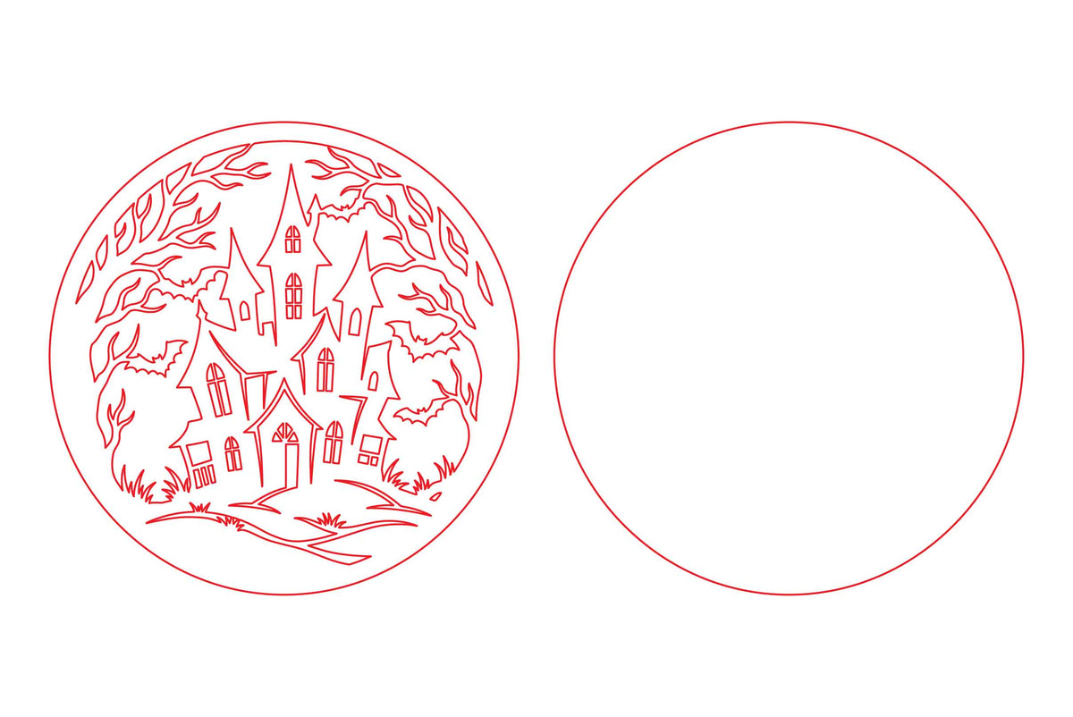 Haunted House Laser Cut SVG