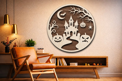Haunted House Pumpkin SVG