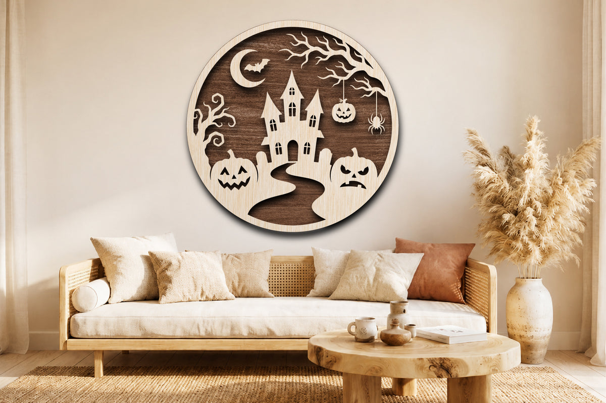 Haunted House Pumpkin SVG