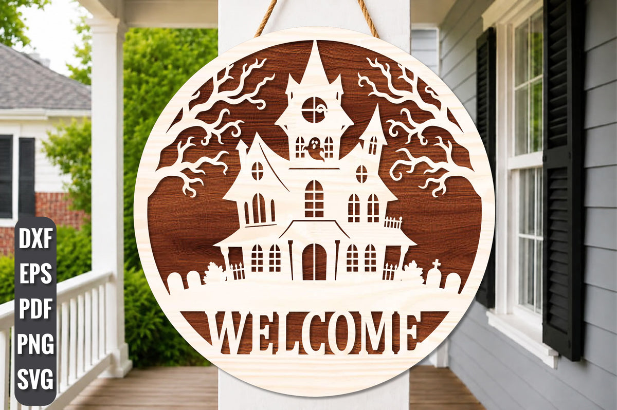 Haunted House Welcome SVG