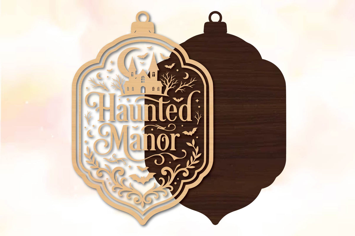 Haunted Manor Halloween Laser Cut SVG