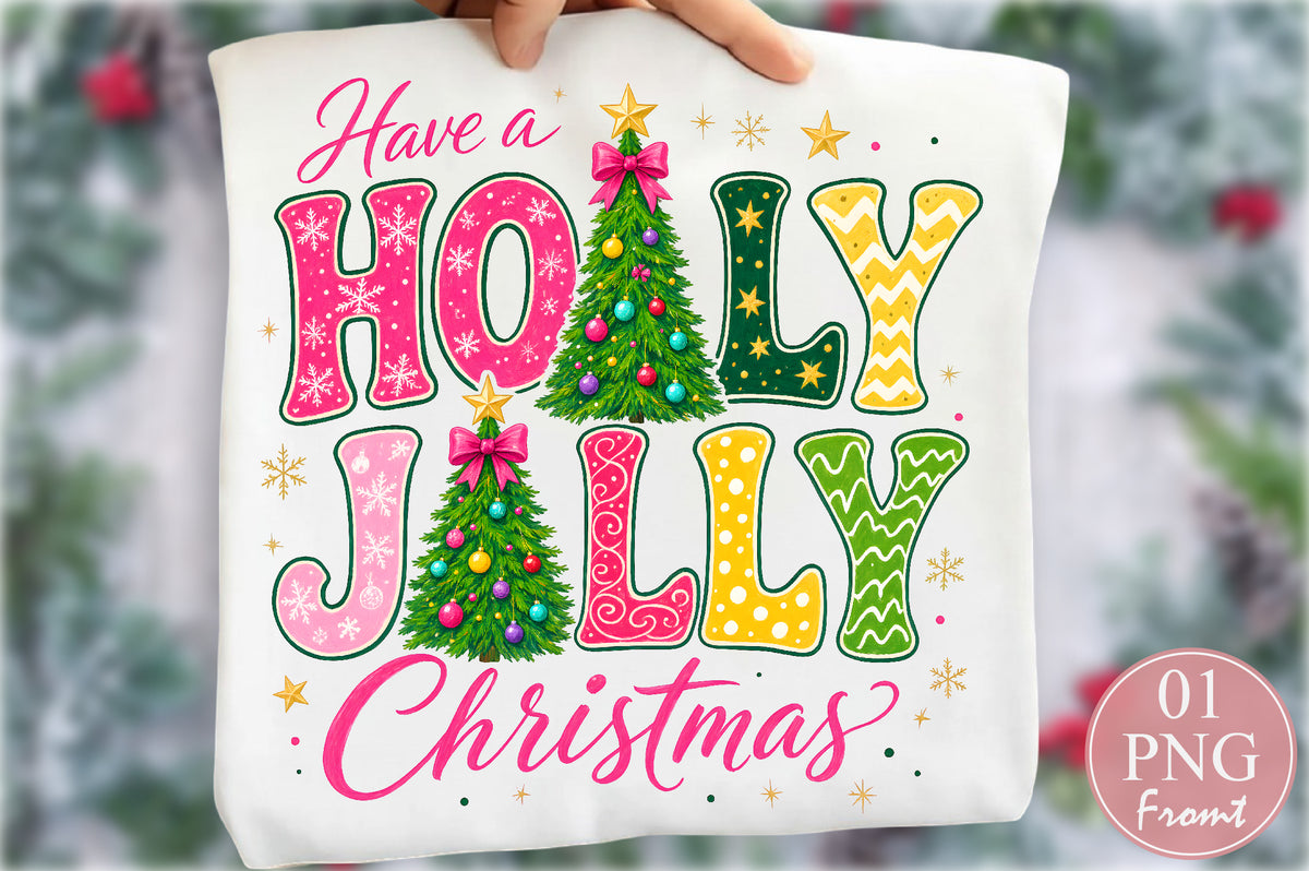 Have a Holly Jolly Christmas PNG Sublimation
