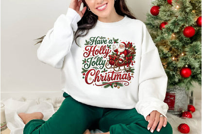 Have a Holly Jolly Christmas PNG, Santa Claus Christmas Sublimation Design, Holiday Shirt PNG, Christmas Gift Design