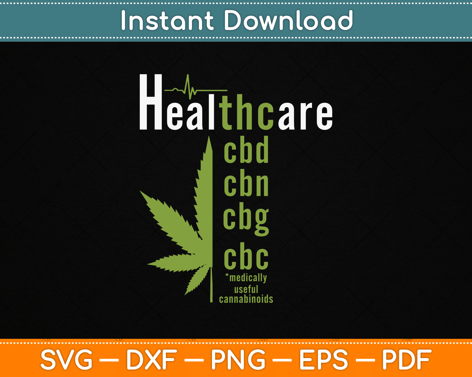 Healthcare Marijuana Cannabis 420 Pot Stoner SVG PNG Digital Cutting File