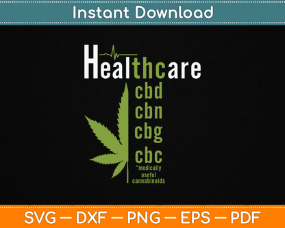 Healthcare Marijuana Cannabis 420 Pot Stoner SVG PNG Digital Cutting File