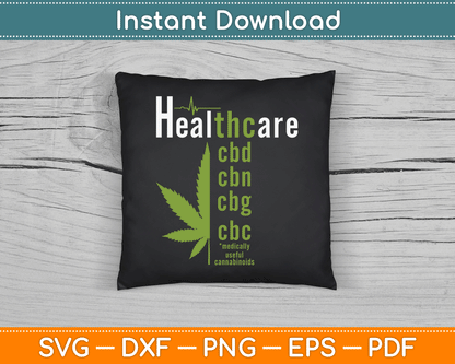 Healthcare Marijuana Cannabis 420 Pot Stoner SVG PNG Digital Cutting File