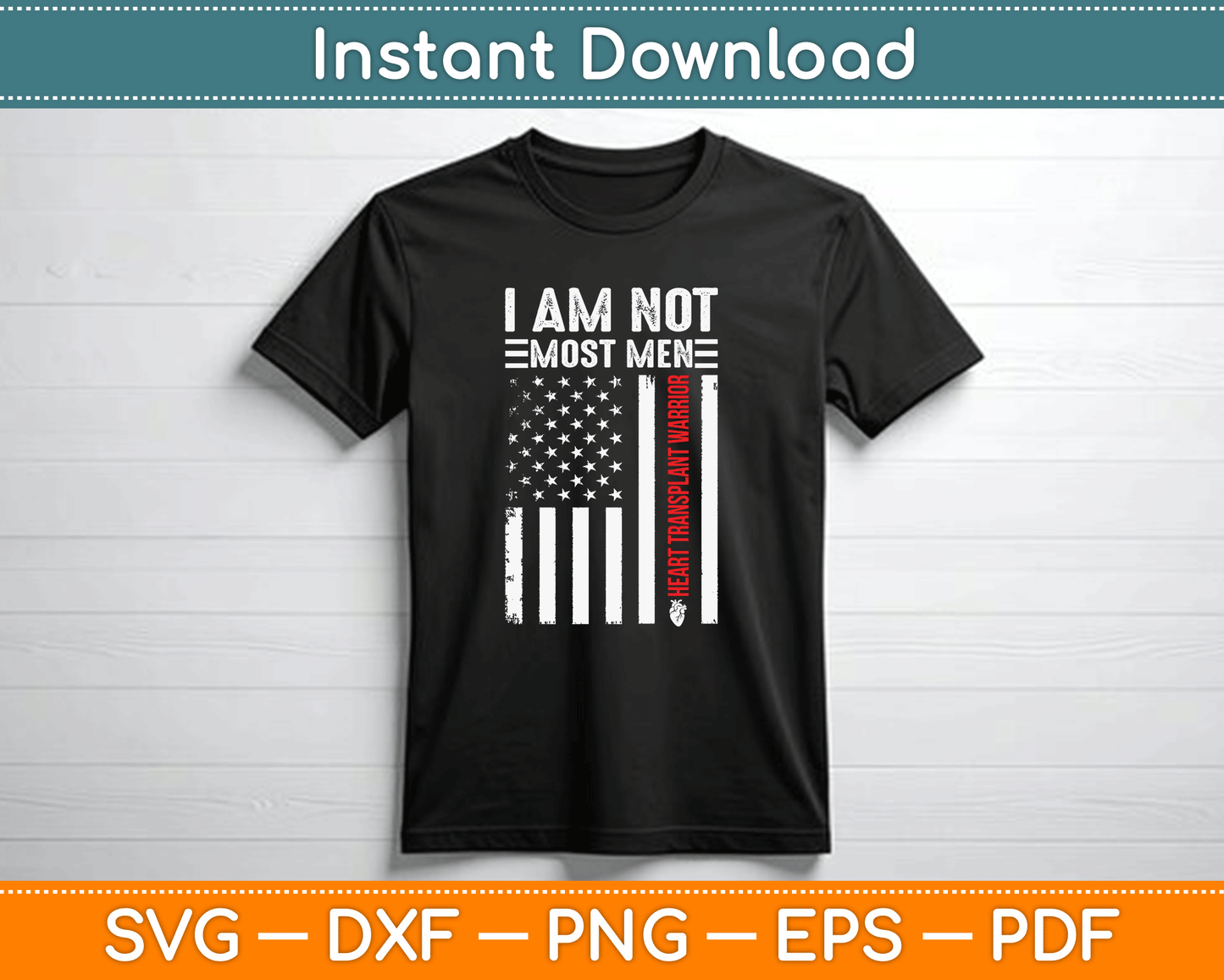 Heart Transplant Recipient America Surgery Survivor Svg Digital Cutting File