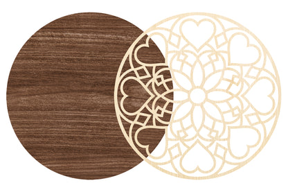 Heart Mandala Laser Cut SVG