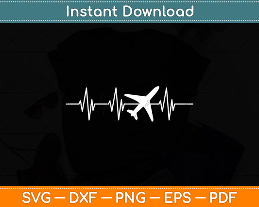 Heartbeat Air Traffic Controller Svg Digital Cutting File