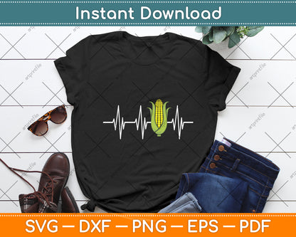 Heartbeat Corn Lover Svg Digital Cutting File
