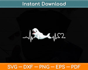 Heartbeat Stethoscope Beluga Whale Svg Digital Cutting File