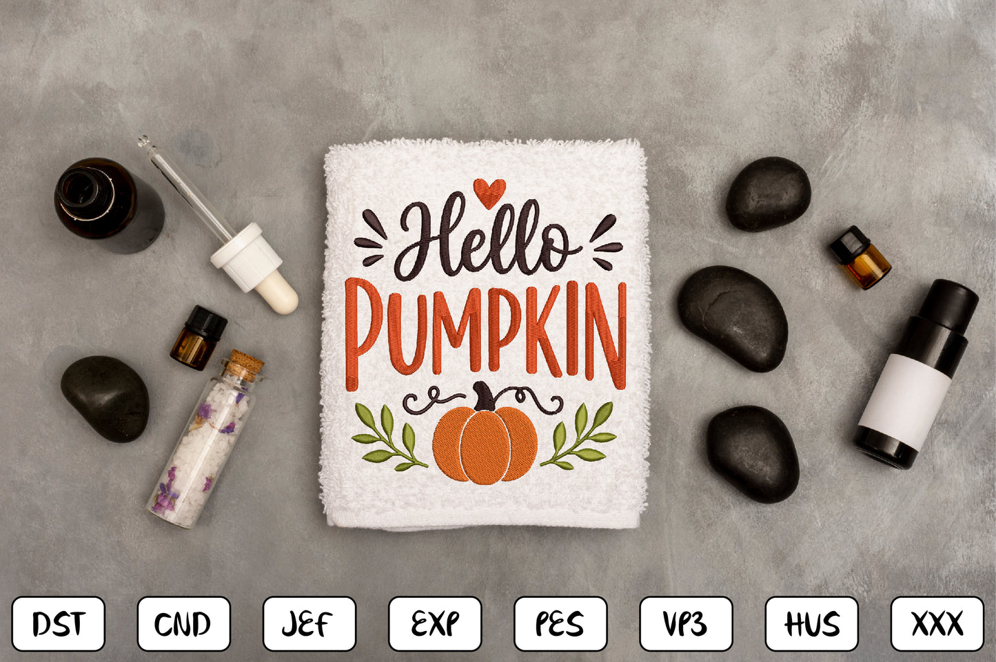 Hello Pumpkin Embroidery Design, Cute Halloween Pumpkin Machine Embroidery Pattern, Fall Embroidery Design