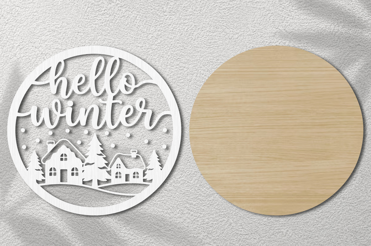 Hello Winter Village SVG