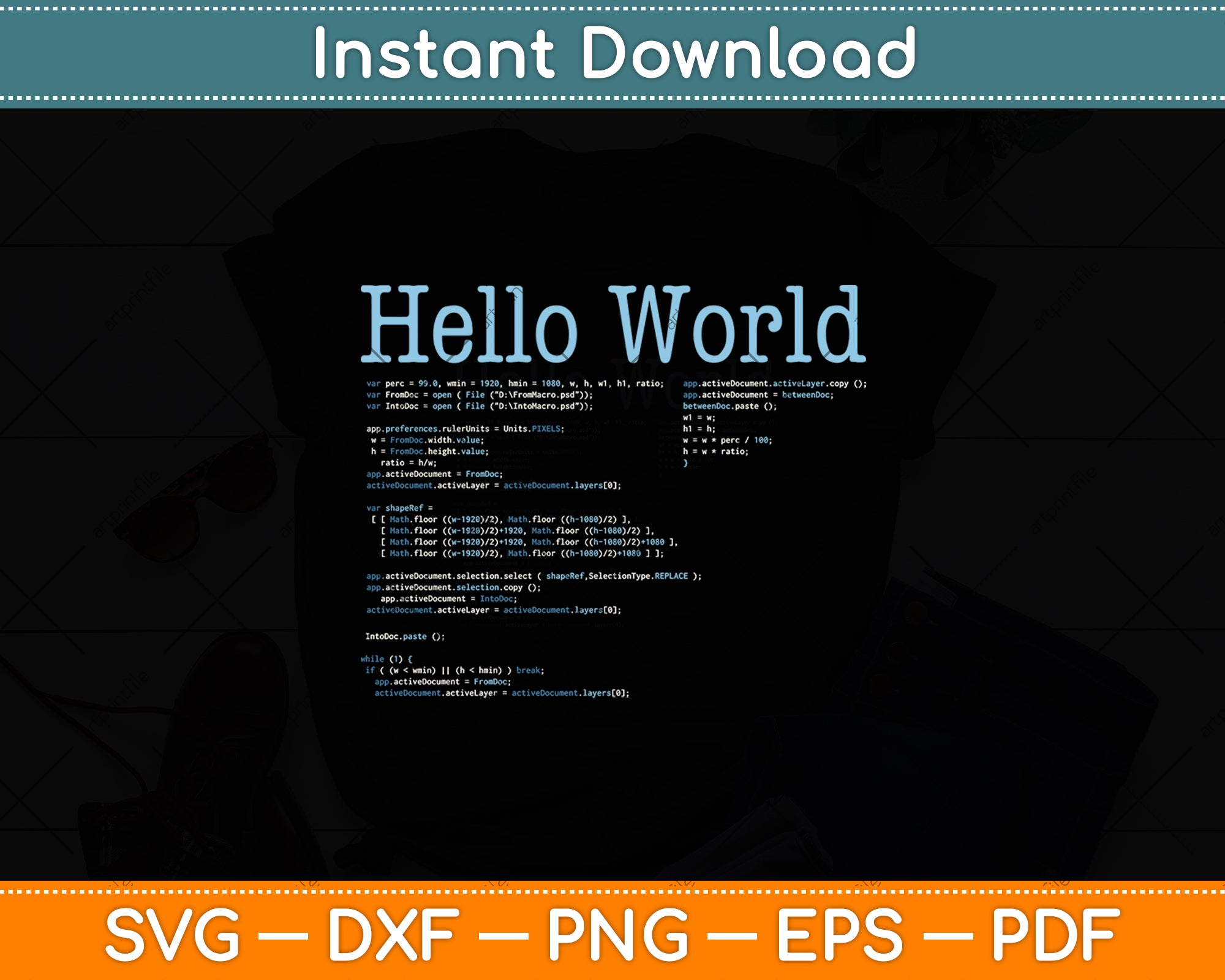 Hello World - Computer Programming Languages Svg Digital Cutting File ...