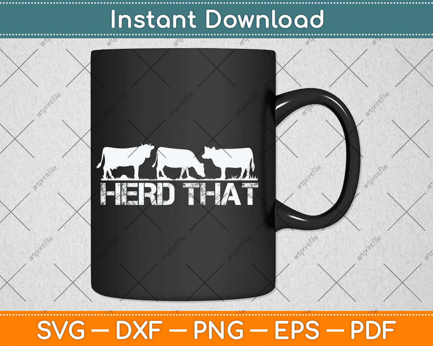 Herd That Funny Cow Lover Farmer Svg Digital Cutting File