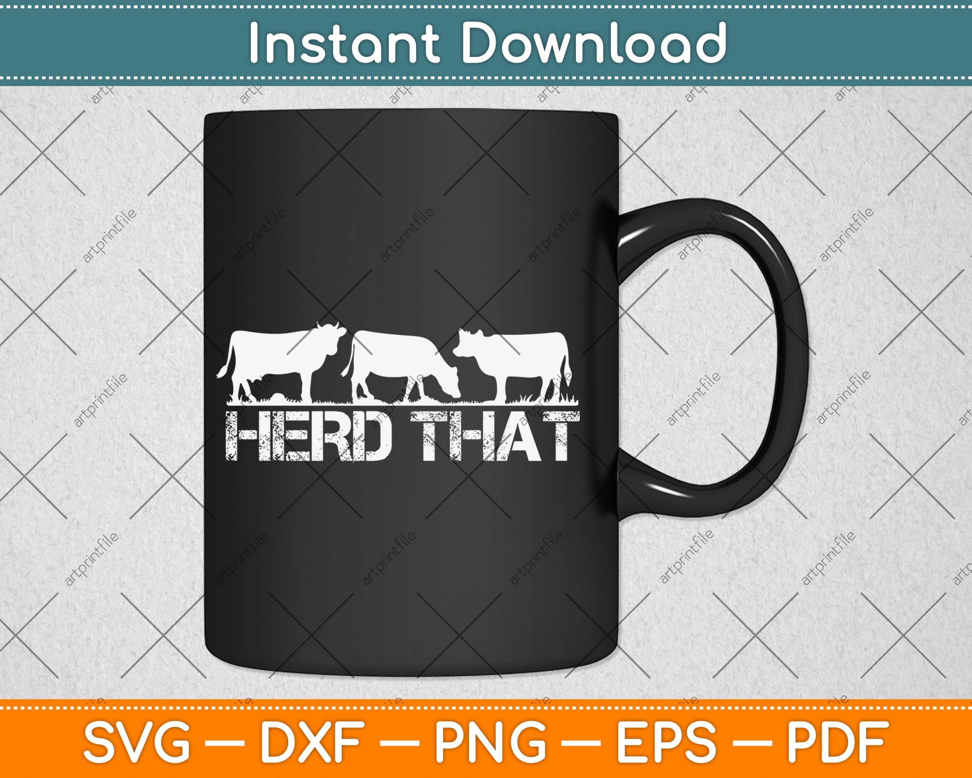 Herd That Funny Cow Lover Farmer Svg Digital Cutting File