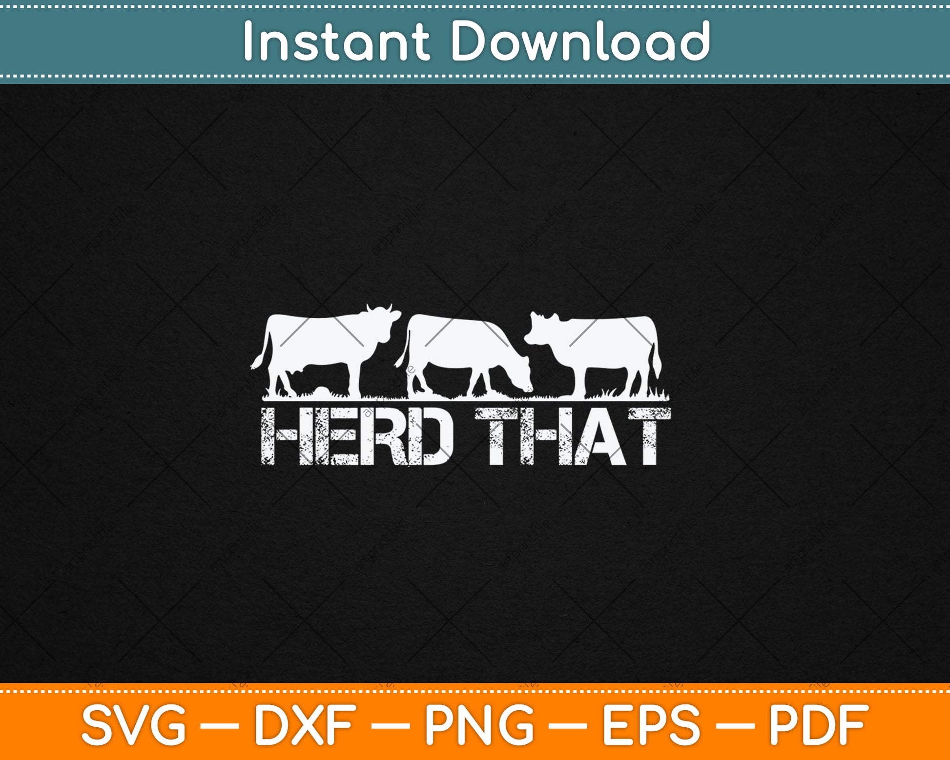 Herd That Funny Cow Lover Farmer Svg Digital Cutting File
