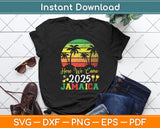 Here We Come 2025 Jamaica Retro Vintage Travel Vacation Svg Digital Cutting File