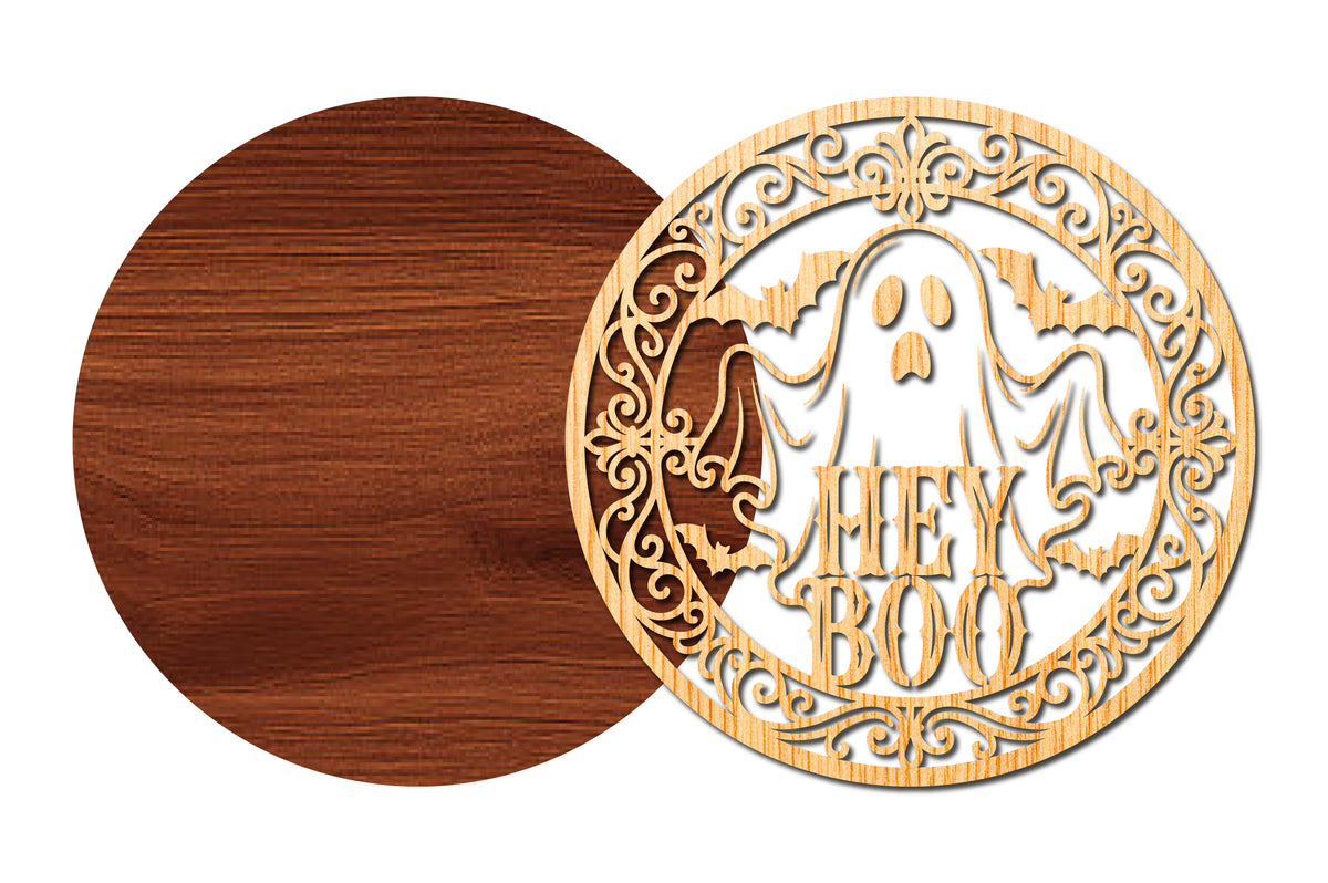 Hey Boo Ghost SVG Laser Cut File