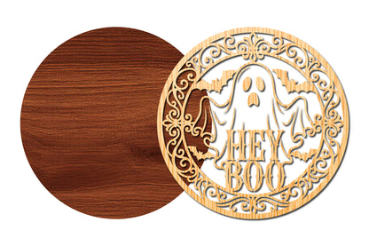 Hey Boo Ghost SVG Laser Cut File