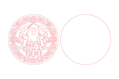 Hey Boo Ghost SVG Laser Cut File