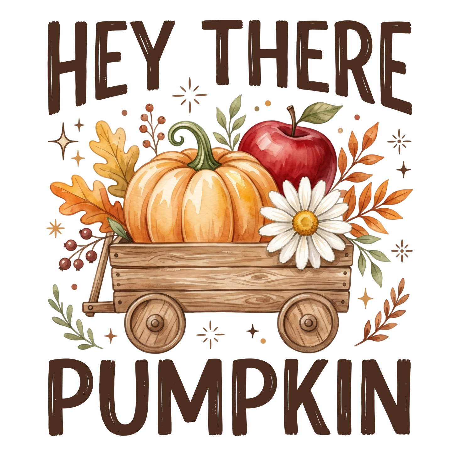 Hey There Pumpkin PNG Cute Fall Pumpkin Sublimation Design