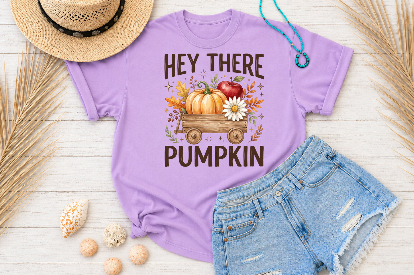 Hey There Pumpkin PNG Cute Fall Pumpkin Sublimation Design