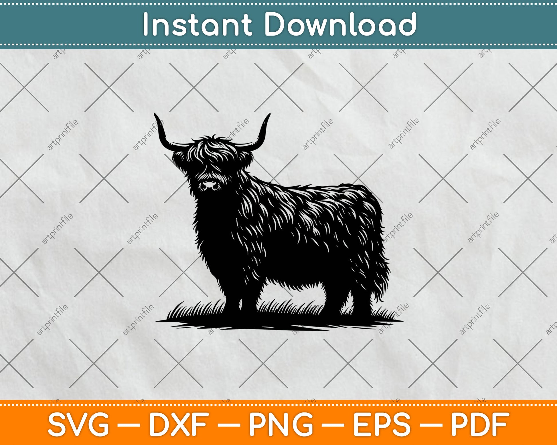 Highland Cow Svg Png Digital Cutting File