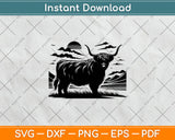 Highland Cow Svg Digital Cutting File