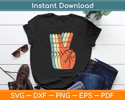 Hippie Peace 60's 70's Vintage Retro Svg Digital Cutting File