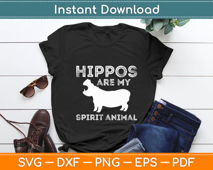 Hippos Are My Spirit Animal Hippo Lover Funny Svg Png Dxf Digital Cutting File