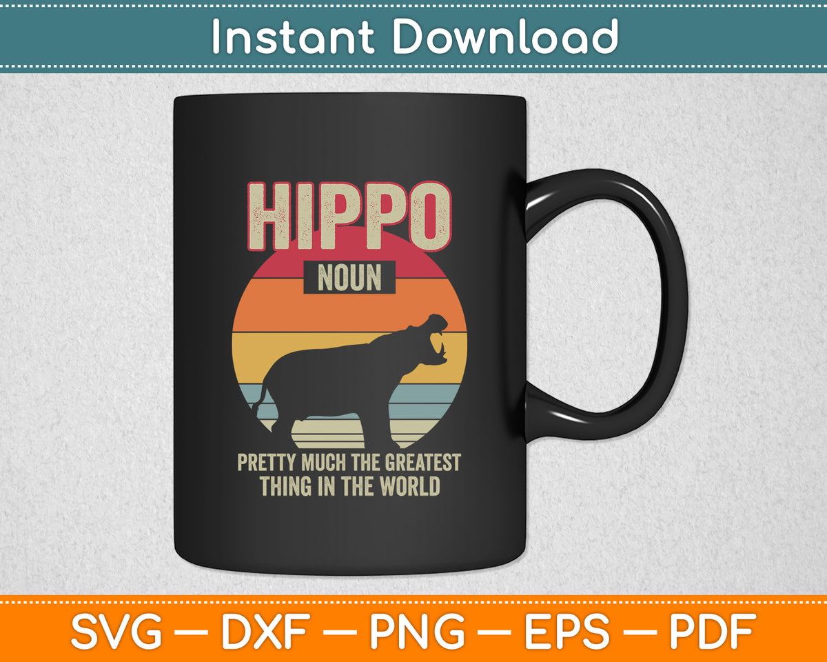 Hippopotamus Zoologists Animal Hippo Lovers Svg Png Dxf Digital Cutting File