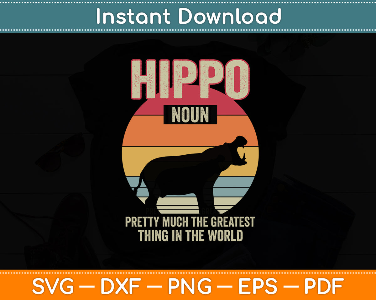 Hippopotamus Zoologists Animal Hippo Lovers Svg Png Dxf Digital Cutting File