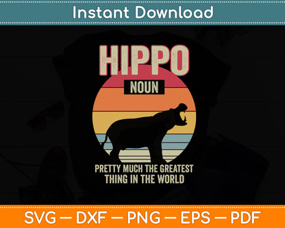 Hippopotamus Zoologists Animal Hippo Lovers Svg Png Dxf Digital Cutting File