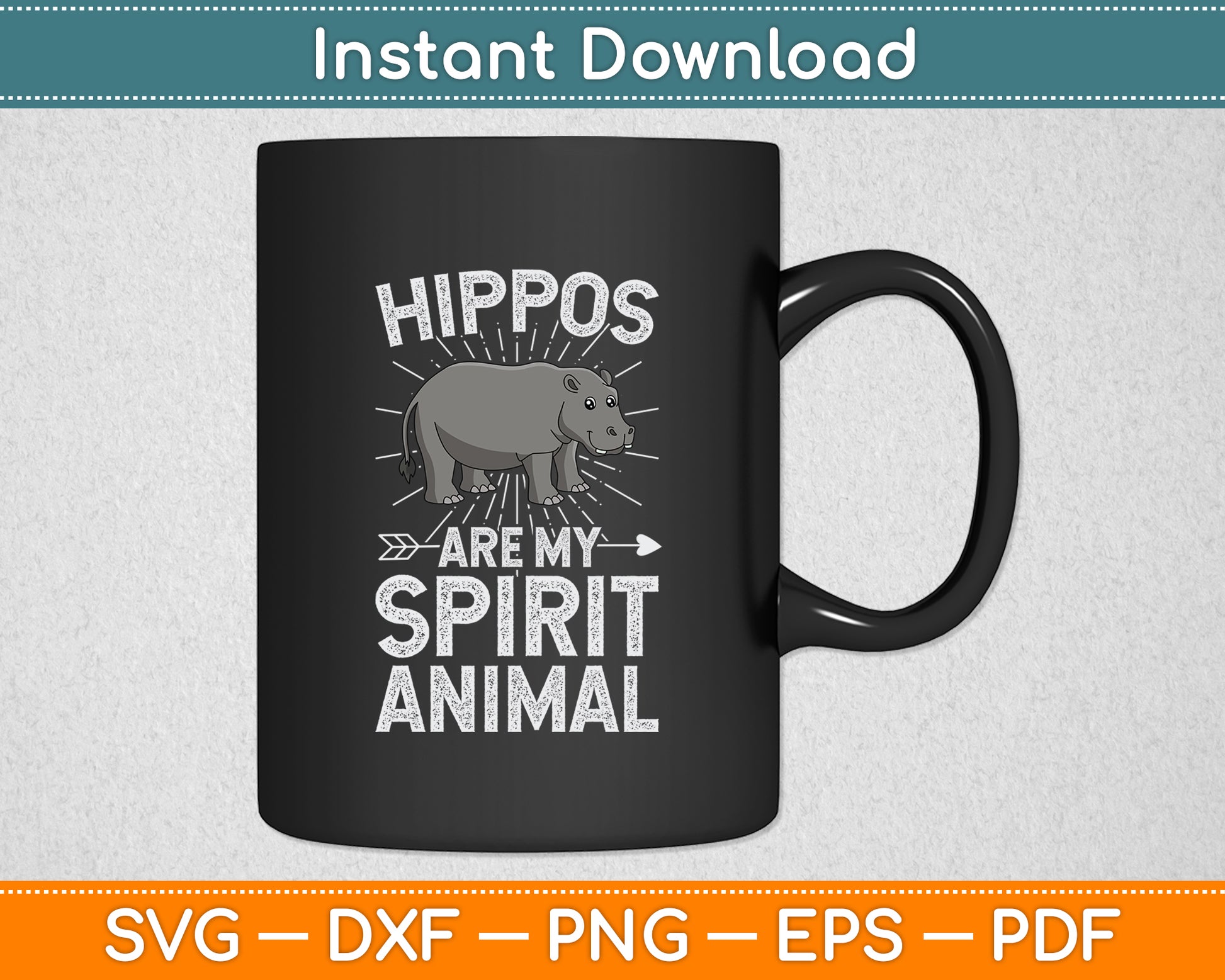 Hippos Are Spirit Animal Hippopotamus Animal Hippo Lover Funny Svg Digital Cutting File