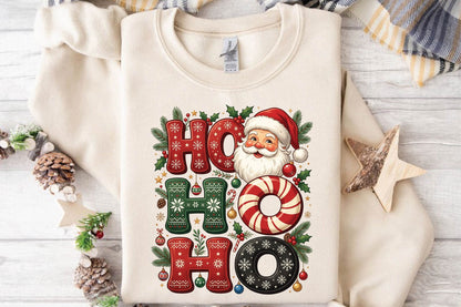Ho Ho Ho Christmas Sublimation PNG, Santa Claus Holiday Design, Christmas Shirt PNG, Festive Santa Gift Sublimation