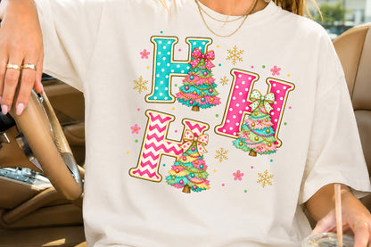 Ho Ho Ho Christmas Tree PNG Sublimation Design