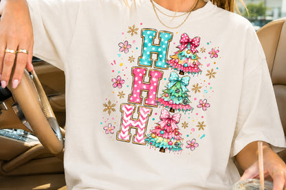 Ho Ho Ho Christmas Tree PNG Sublimation Design