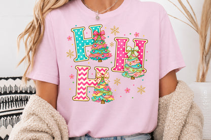 Ho Ho Ho Christmas Tree PNG Sublimation Design