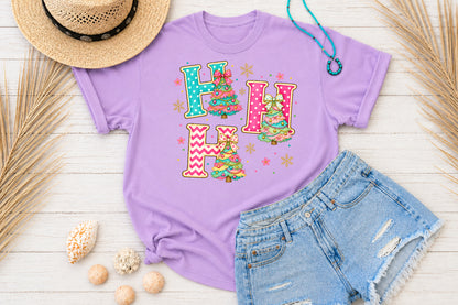 Ho Ho Ho Christmas Tree PNG Sublimation Design