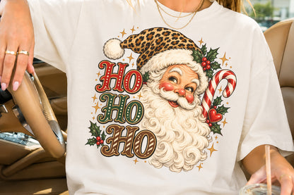 Ho Ho Ho Retro Santa Christmas PNG