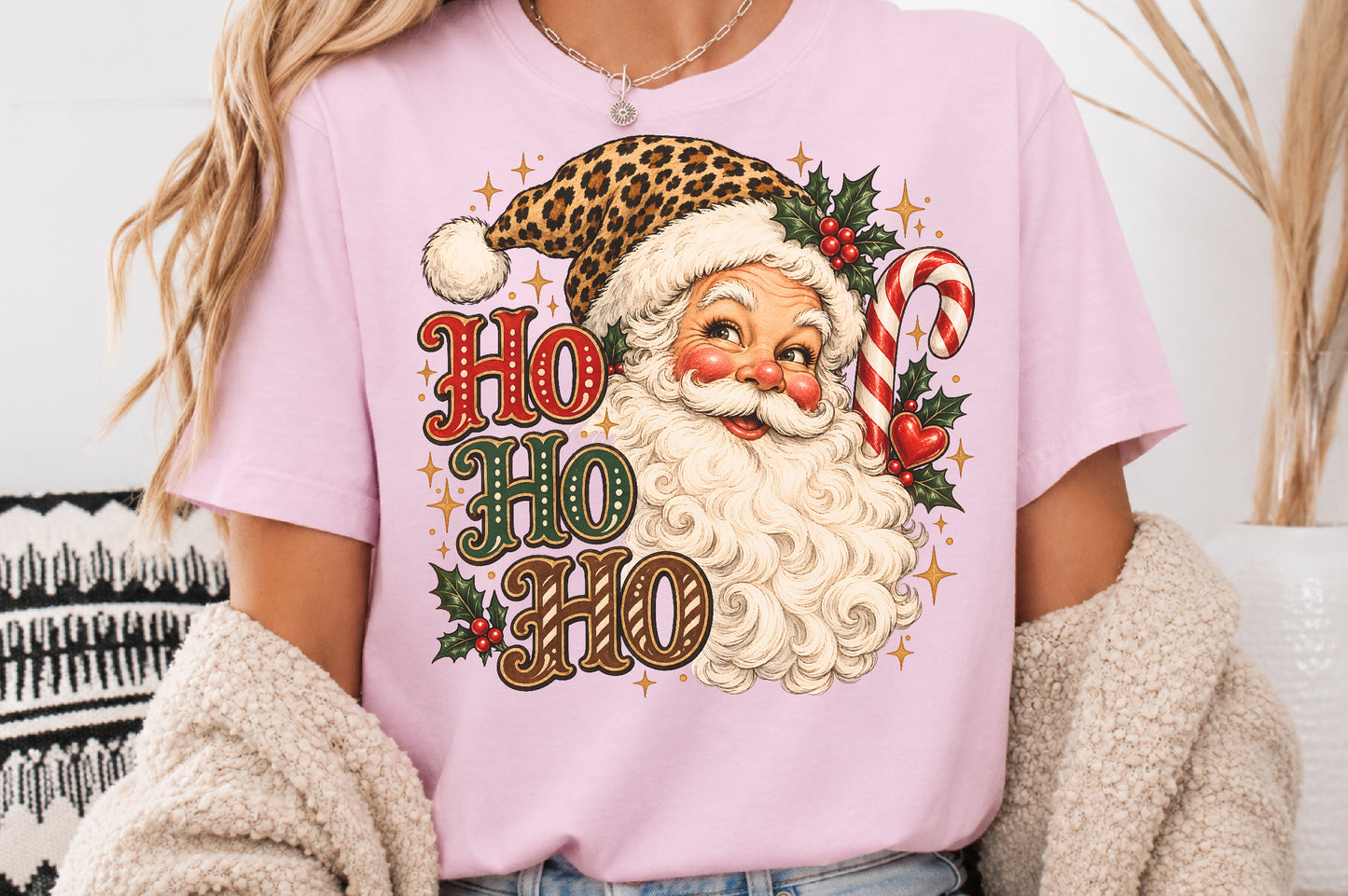 Ho Ho Ho Retro Santa Christmas PNG