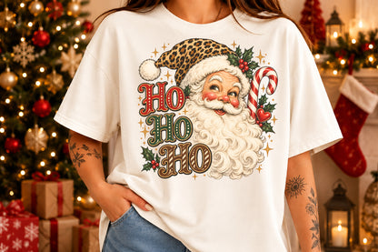 Ho Ho Ho Retro Santa Christmas PNG