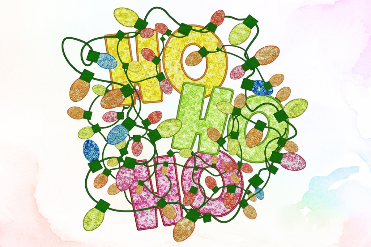 Ho Ho Ho Christmas Lights PNG