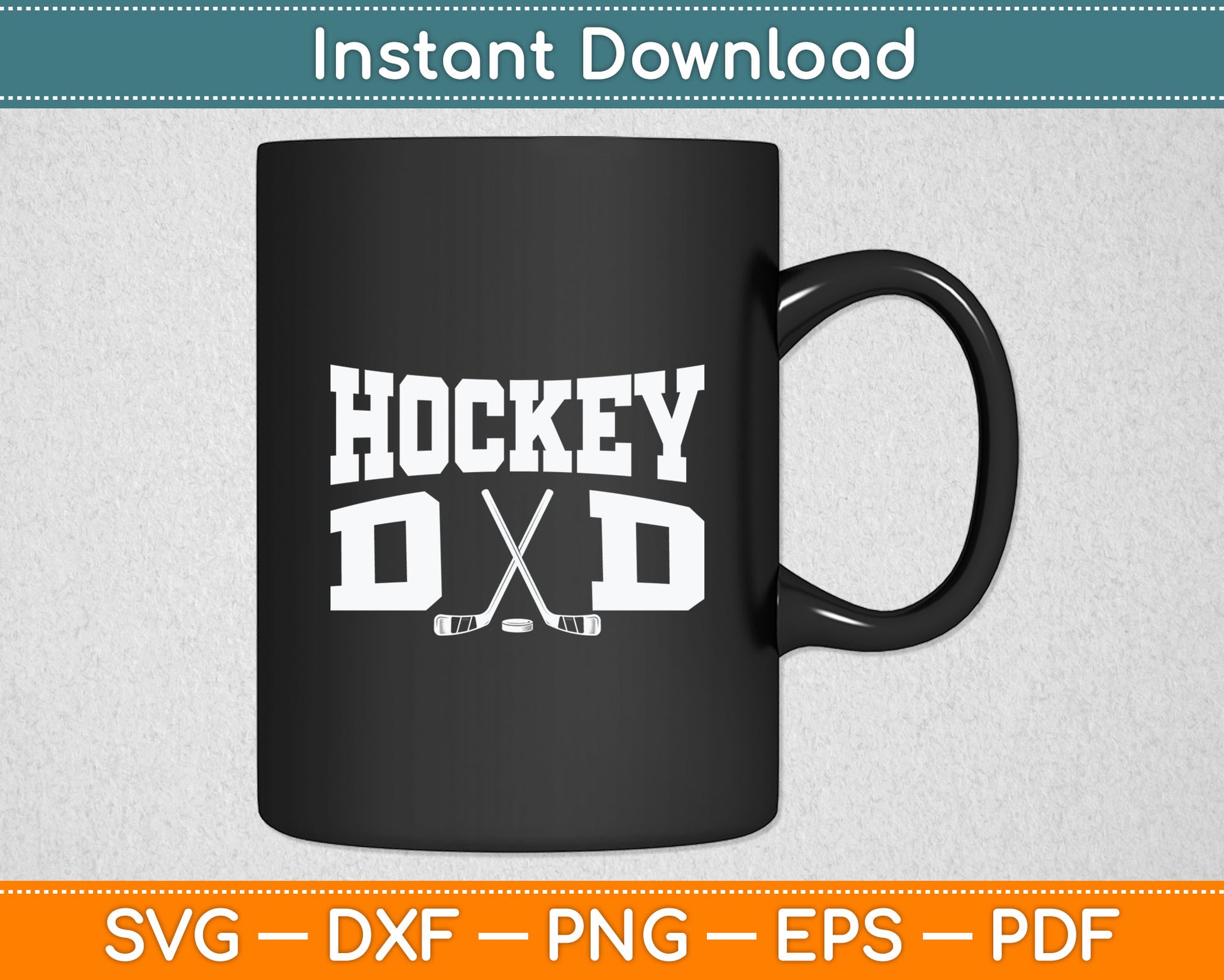 Hockey Dad - Funny Hockey Dad Svg Digital Cutting File