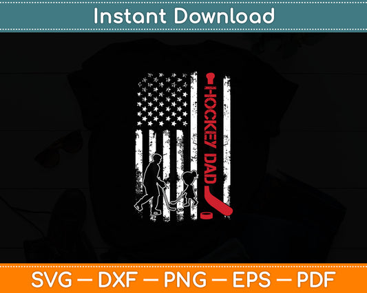 Hockey Dad Gift Hockey American Flag Svg Digital Cutting File